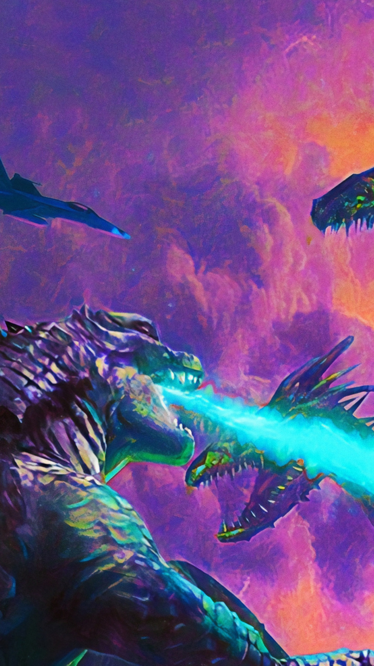 Peinture de Dragon Noir et Violet. Wallpaper in 750x1334 Resolution