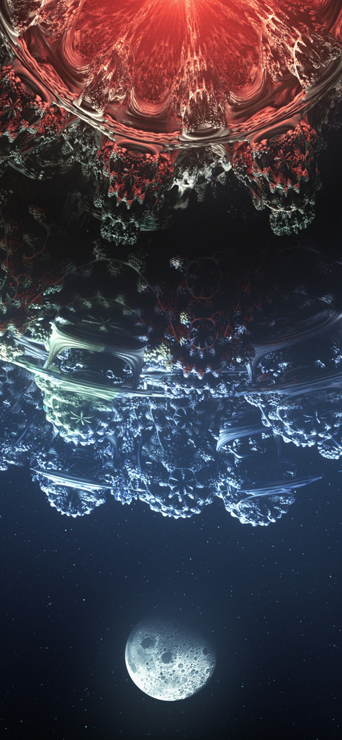 Peinture Abstraite Rouge et Blanche. Wallpaper in 1125x2436 Resolution