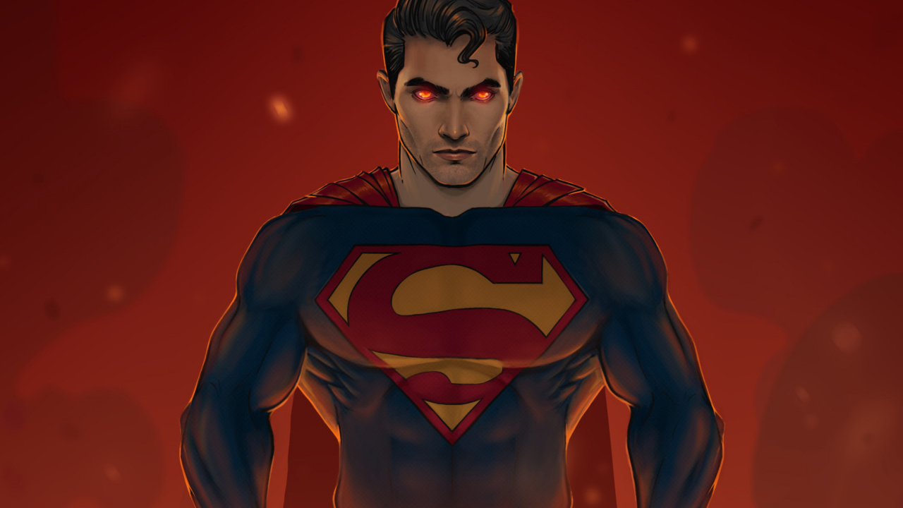 Mann im Rot-blauen Superman-Kostüm. Wallpaper in 1280x720 Resolution