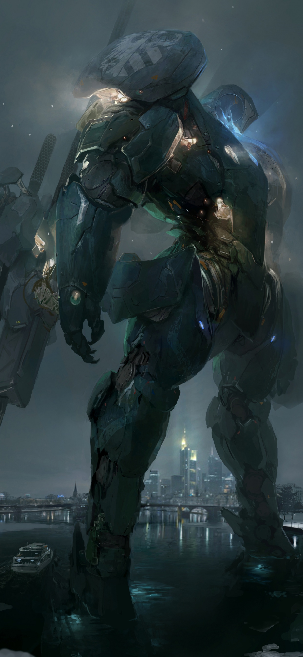 Hombre en Traje Negro y Gris Con Rifle Negro. Wallpaper in 1242x2688 Resolution