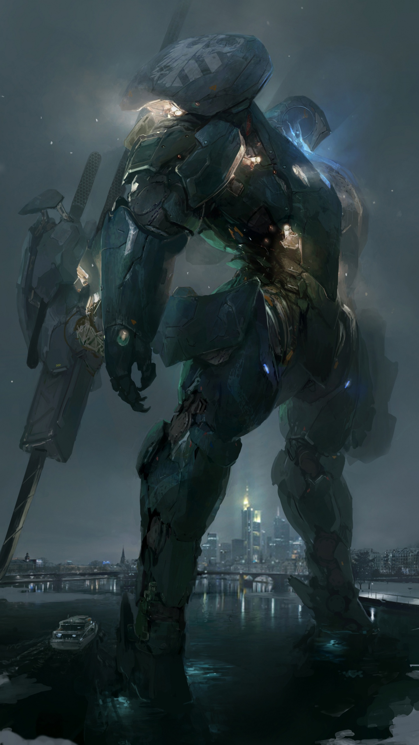 Homme en Costume Noir et Gris Tenant un Fusil Noir. Wallpaper in 1440x2560 Resolution