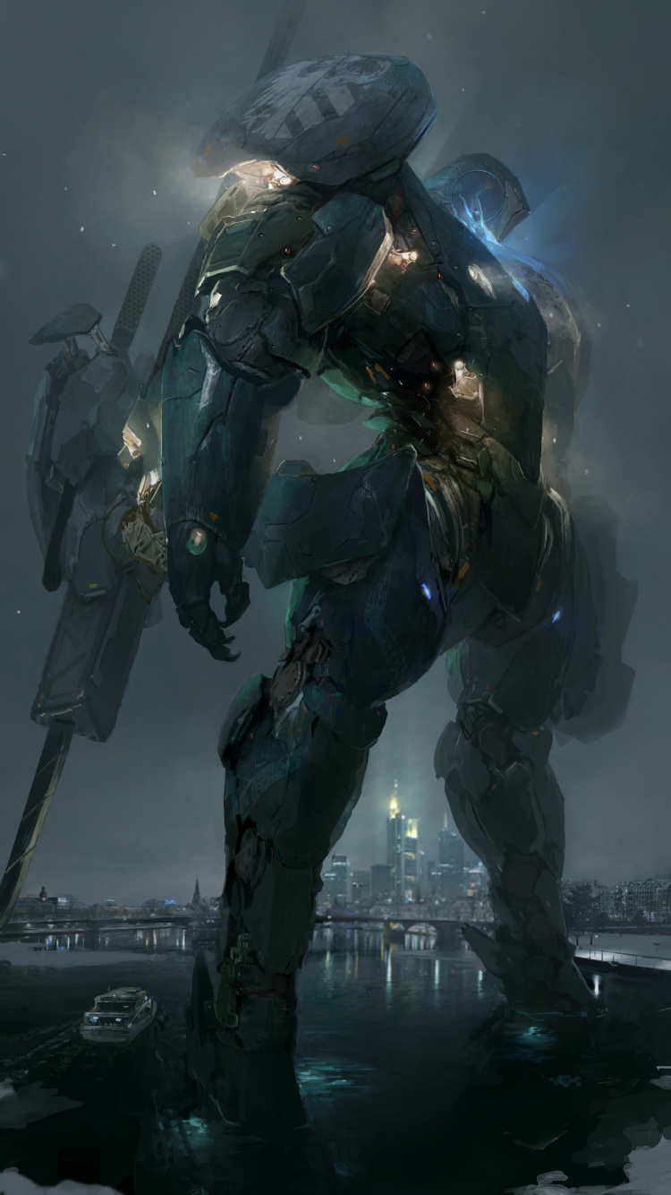 Mann in Schwarz-grauem Anzug Mit Schwarzem Gewehr. Wallpaper in 750x1334 Resolution