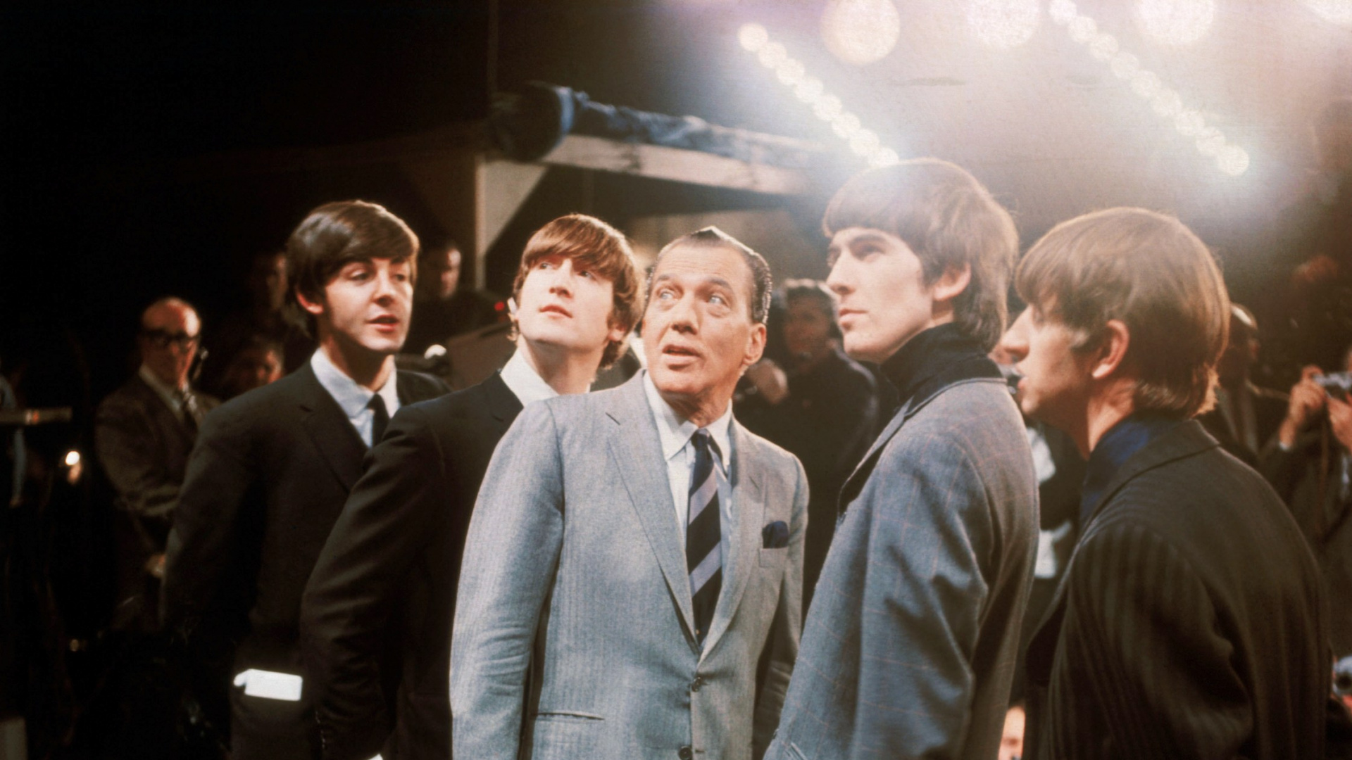 Los Beatles, Ed Sullivan, El Show De Ed Sullivan, Evento, Traje. Wallpaper in 1920x1080 Resolution