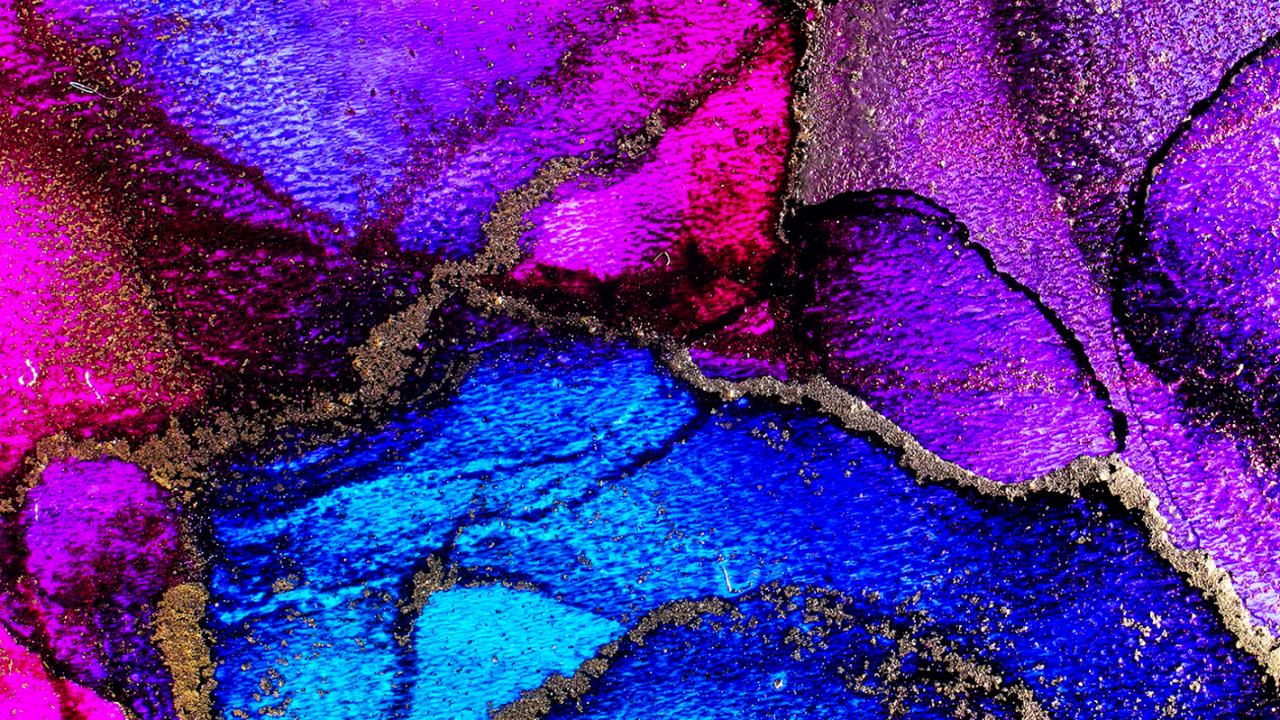 Purpur, Azure, Farbe, Flüssigkeit, Veilchen. Wallpaper in 1280x720 Resolution