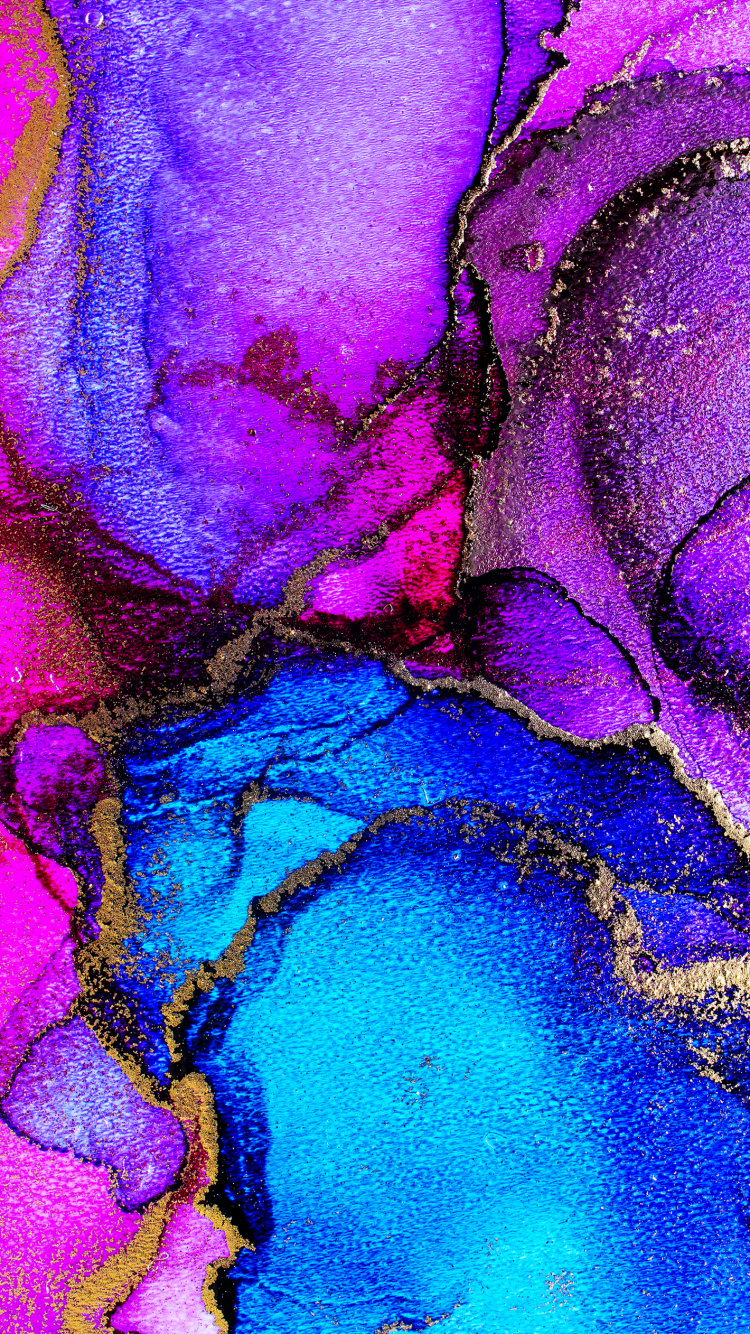 Purpur, Azure, Farbe, Flüssigkeit, Veilchen. Wallpaper in 750x1334 Resolution