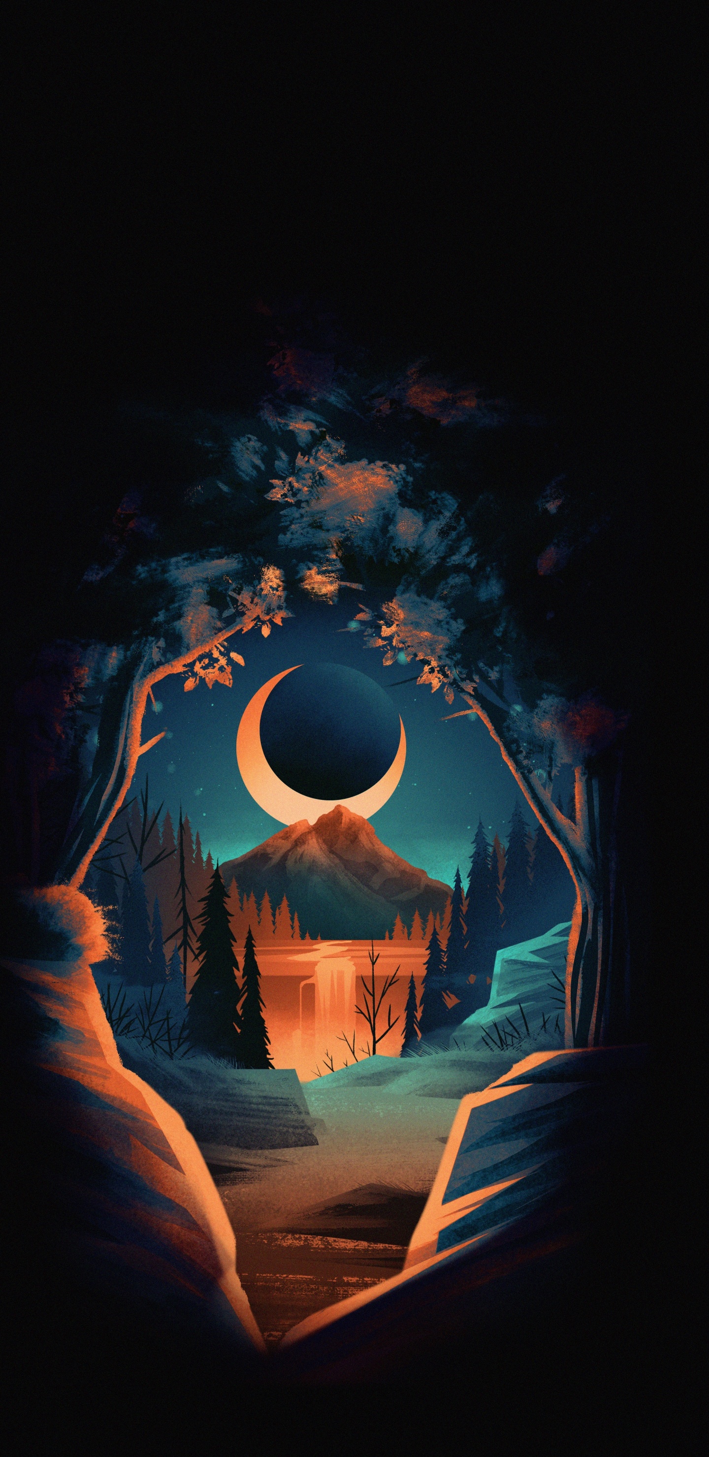 Soundcloud, Poster, Xiaomi, Atmosphäre, Baum. Wallpaper in 1440x2960 Resolution