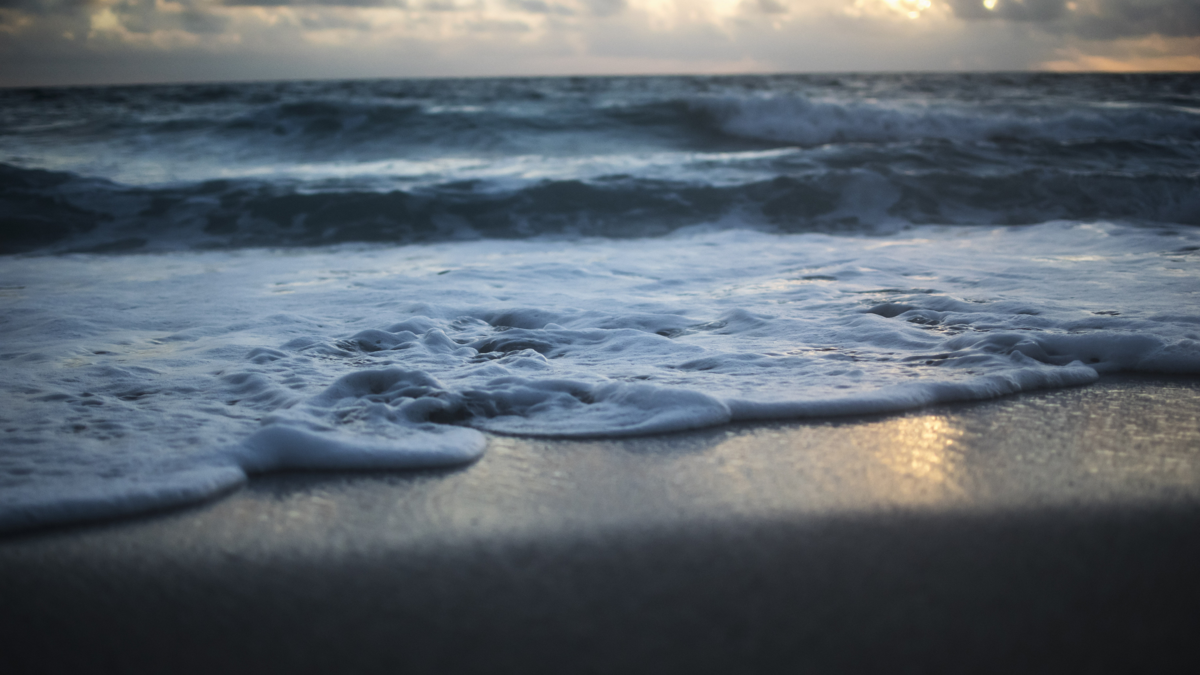 大海, 海洋, 风波, 岸边, 地平线 壁纸 3840x2160 允许
