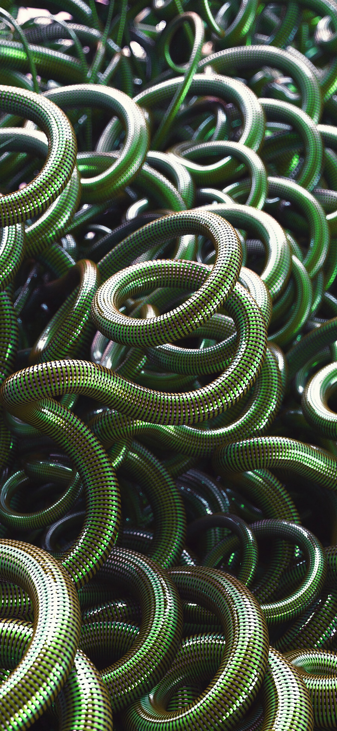 Green and Black Snake Skin. Wallpaper in 1125x2436 Resolution