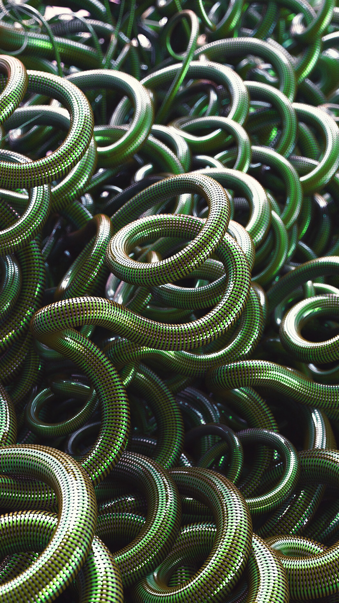 Green and Black Snake Skin. Wallpaper in 1440x2560 Resolution