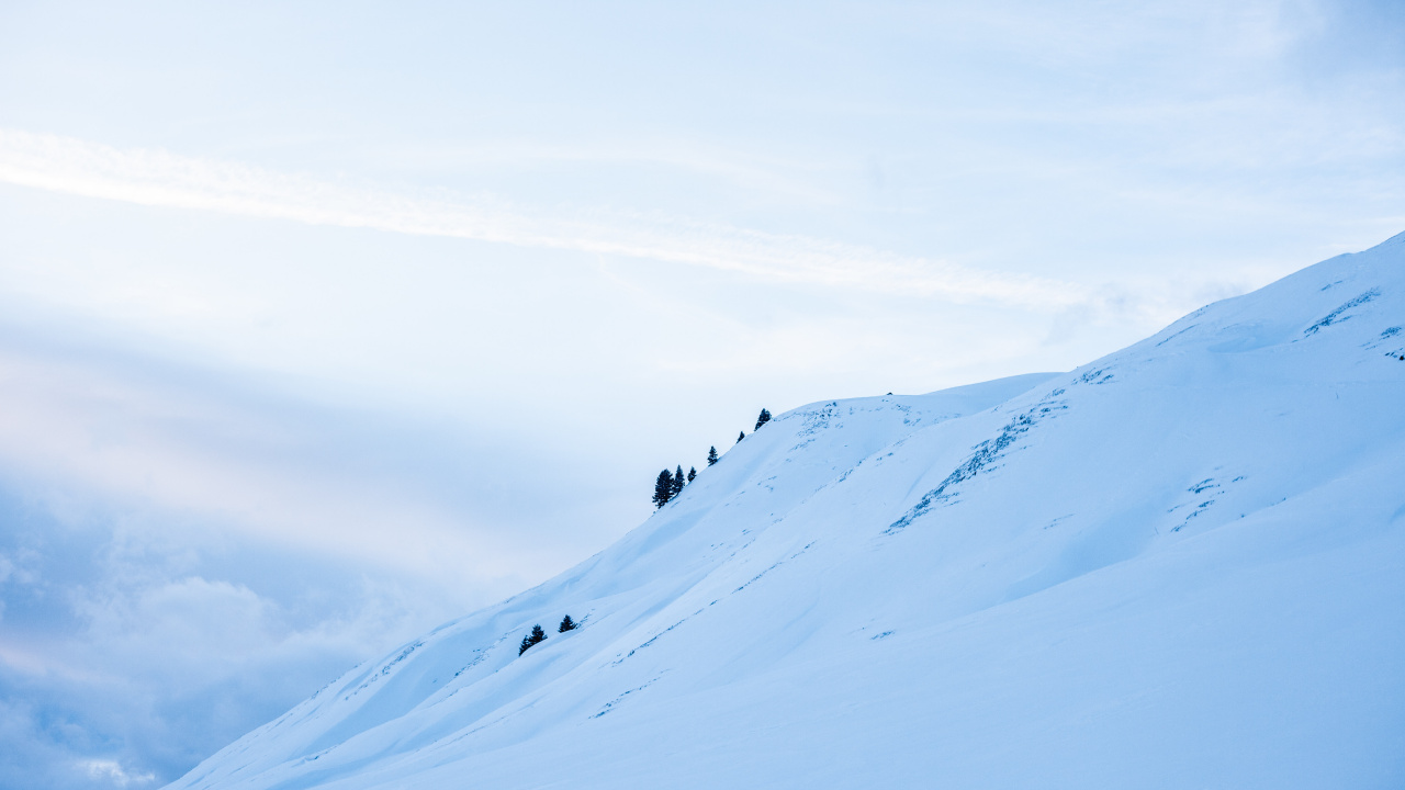 Invierno, Macizo, Nieve, Capa de Hielo, Glaciar. Wallpaper in 1280x720 Resolution