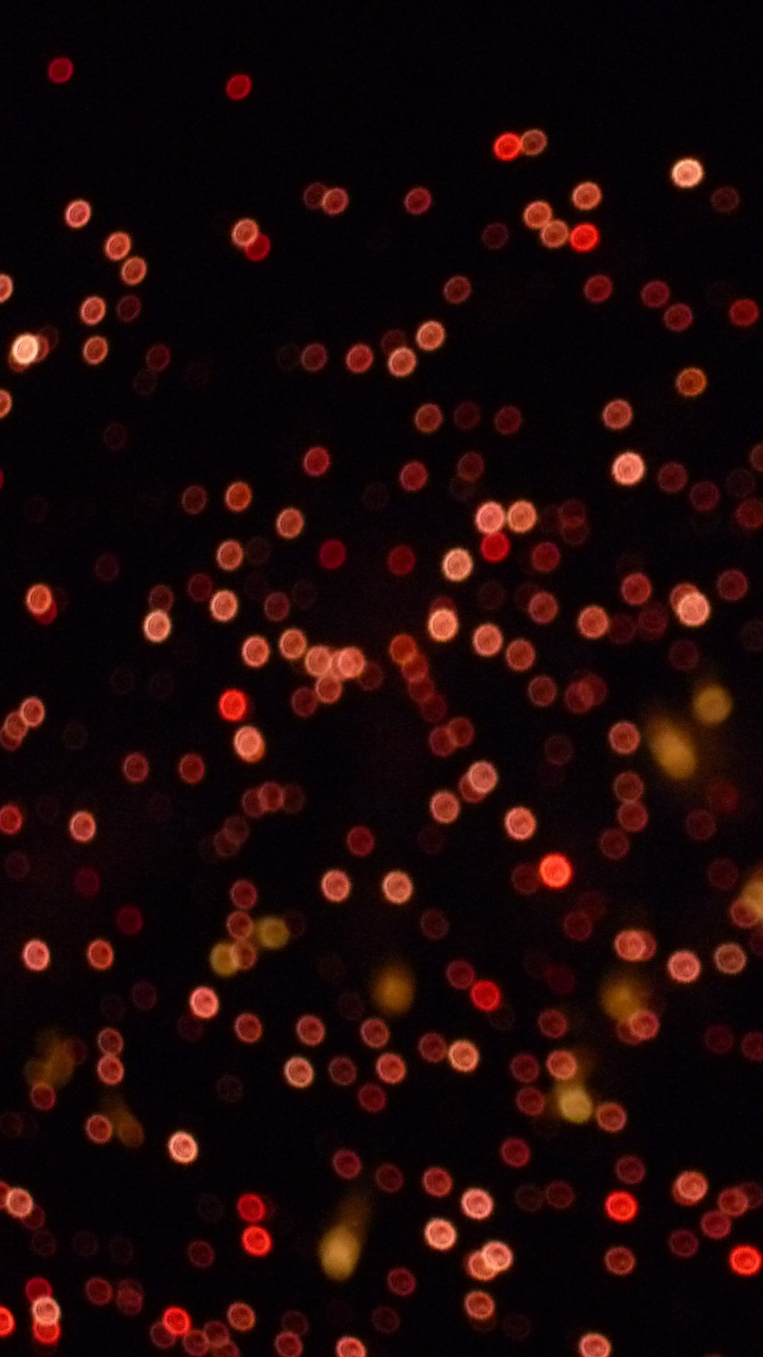 Red and Yellow Heart Lights. Wallpaper in 1080x1920 Resolution