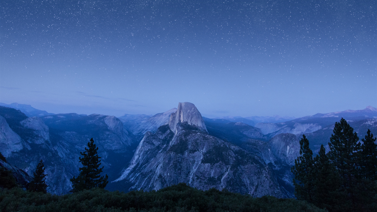 Mac OS, Yosemite National Park, Half Dome, El Capitan, Frühlingsfälle. Wallpaper in 1280x720 Resolution