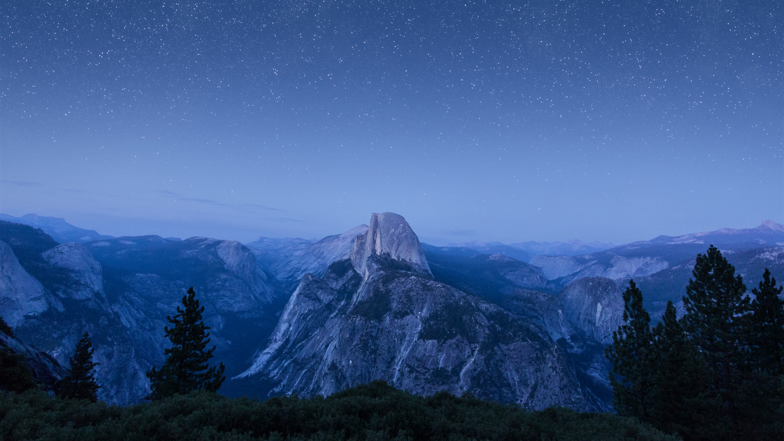 Mac Os, Yosemite National Park, Half Dome, El Capitan, Vernal Falls. Wallpaper in 2560x1440 Resolution