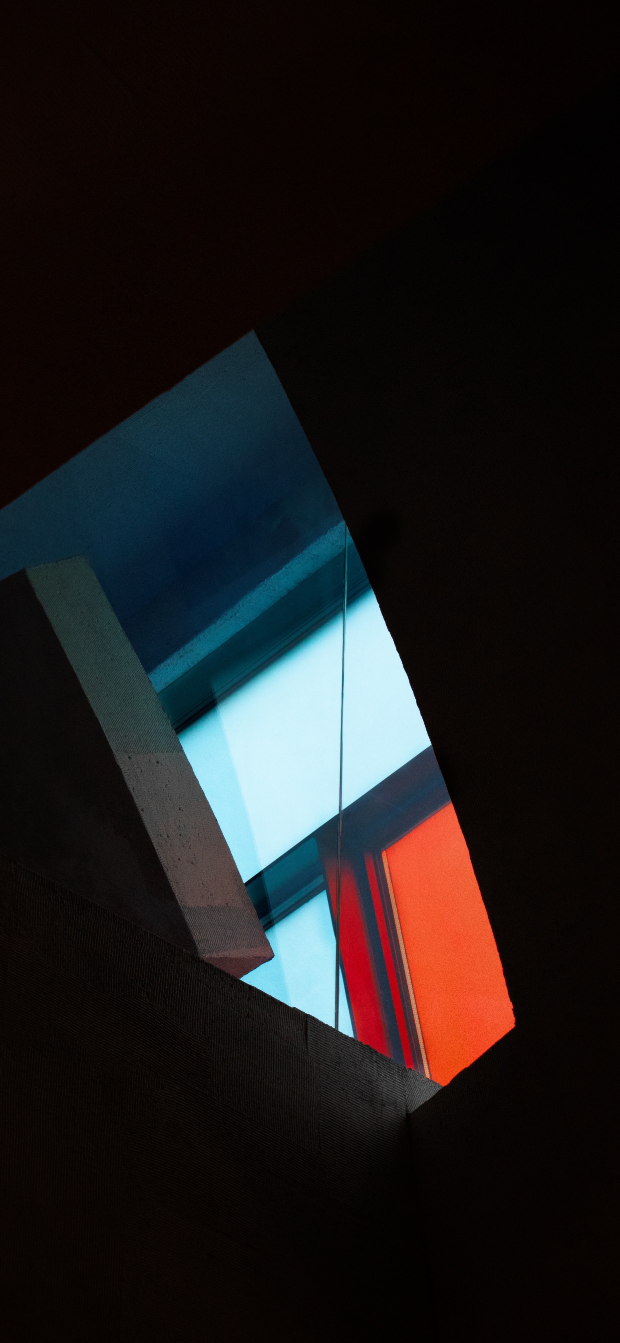 Blue and White Glass Window. Wallpaper in 1242x2688 Resolution