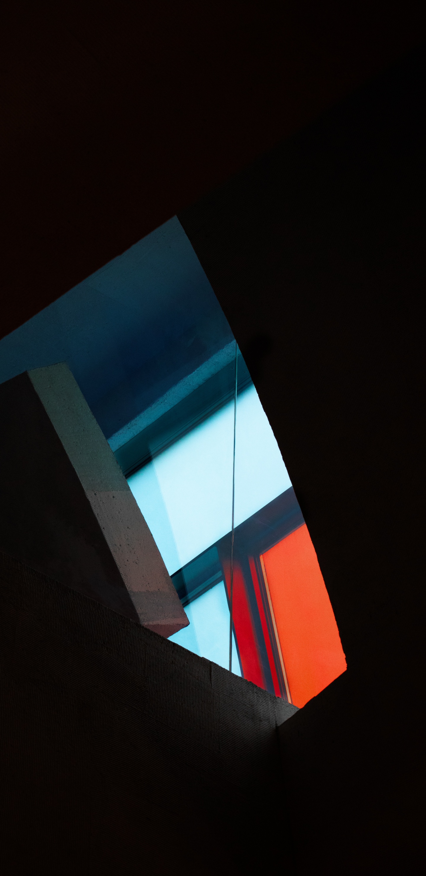 Blue and White Glass Window. Wallpaper in 1440x2960 Resolution