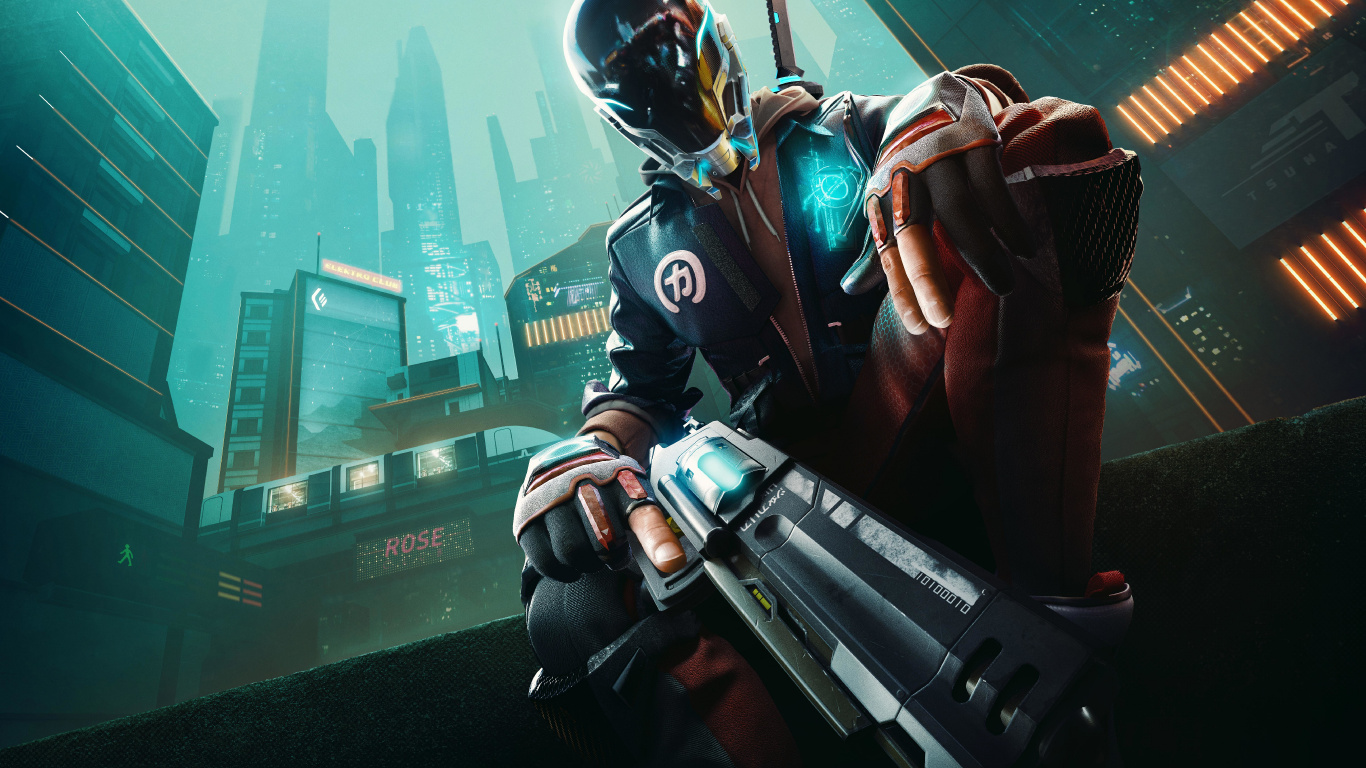 Hyper Scape, Ubisoft, Jeu de Tir, Bâtiment, Gratte-ciel. Wallpaper in 1366x768 Resolution