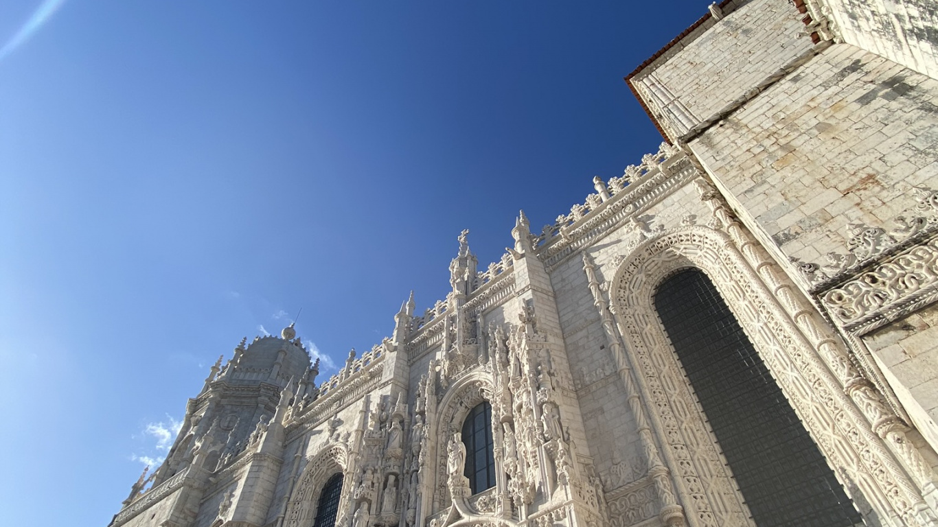 Monasterio de Los Jernimos, Arquitectura, Hito, Arco, la Arquitectura Medieval. Wallpaper in 1366x768 Resolution