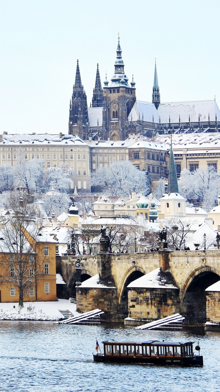 城市, 旅游, 中世纪建筑风格, 查尔斯桥, 布拉格堡 壁纸 720x1280 允许