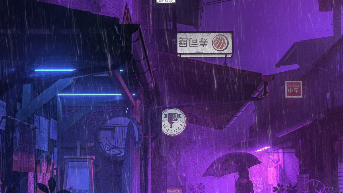 Anime, Purpur, Veilchen, Blumentopf, Magenta. Wallpaper in 1366x768 Resolution