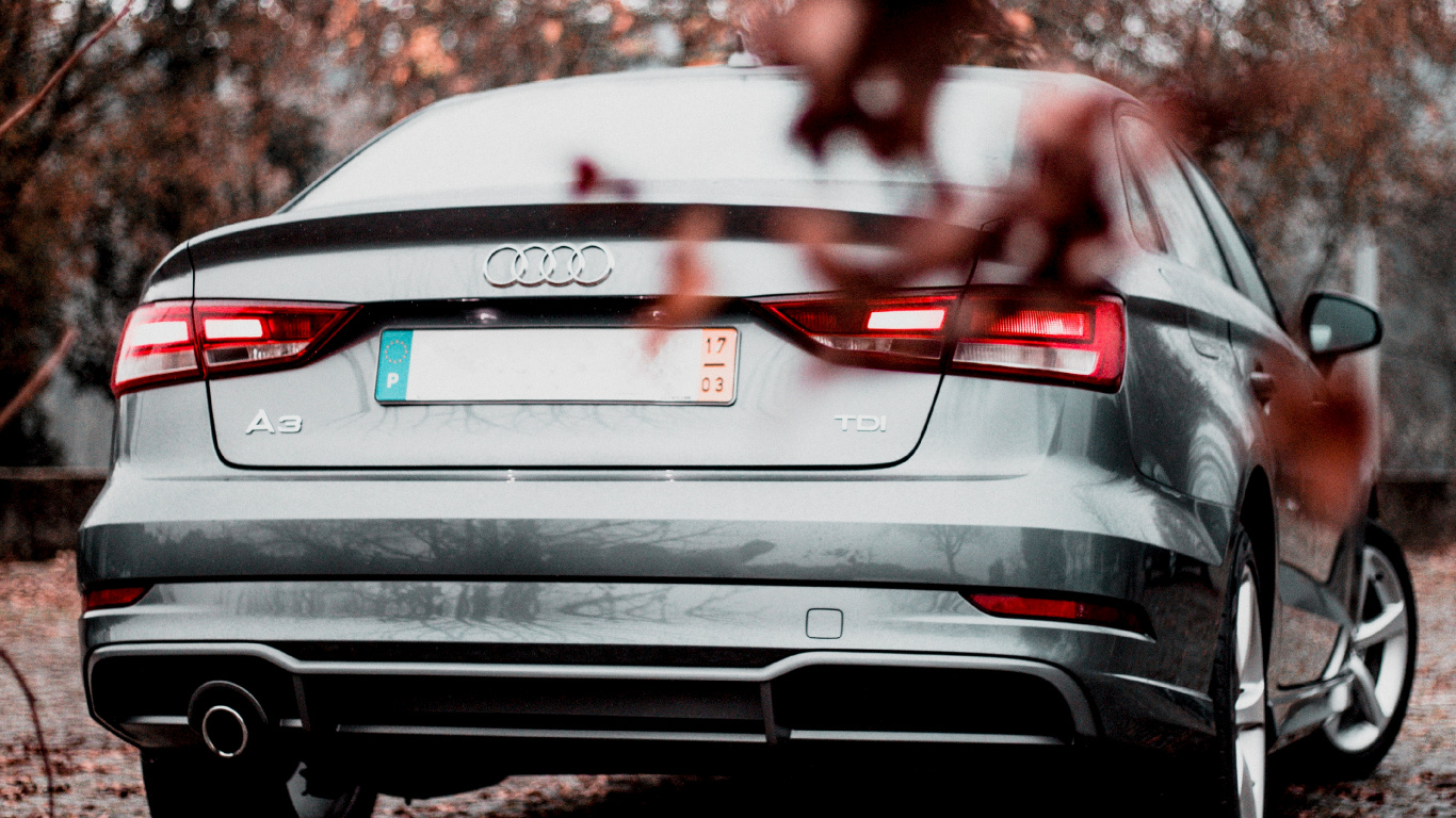 White Bmw Car on Road During Daytime. Wallpaper in 1366x768 Resolution