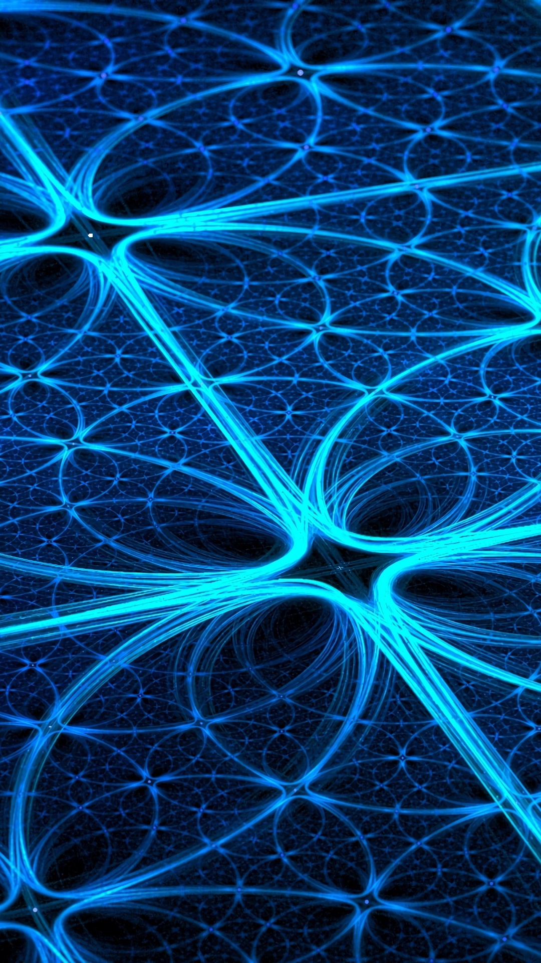 分形, 电蓝色的, 分形技术, 对称, 艺术 壁纸 1080x1920 允许