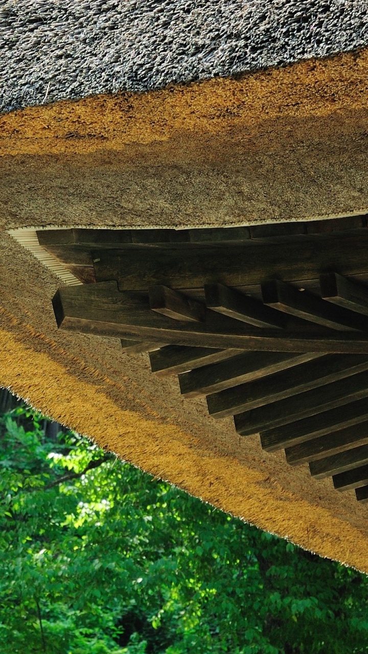 Brown Wooden Roof Near Green Trees During Daytime. Wallpaper in 720x1280 Resolution