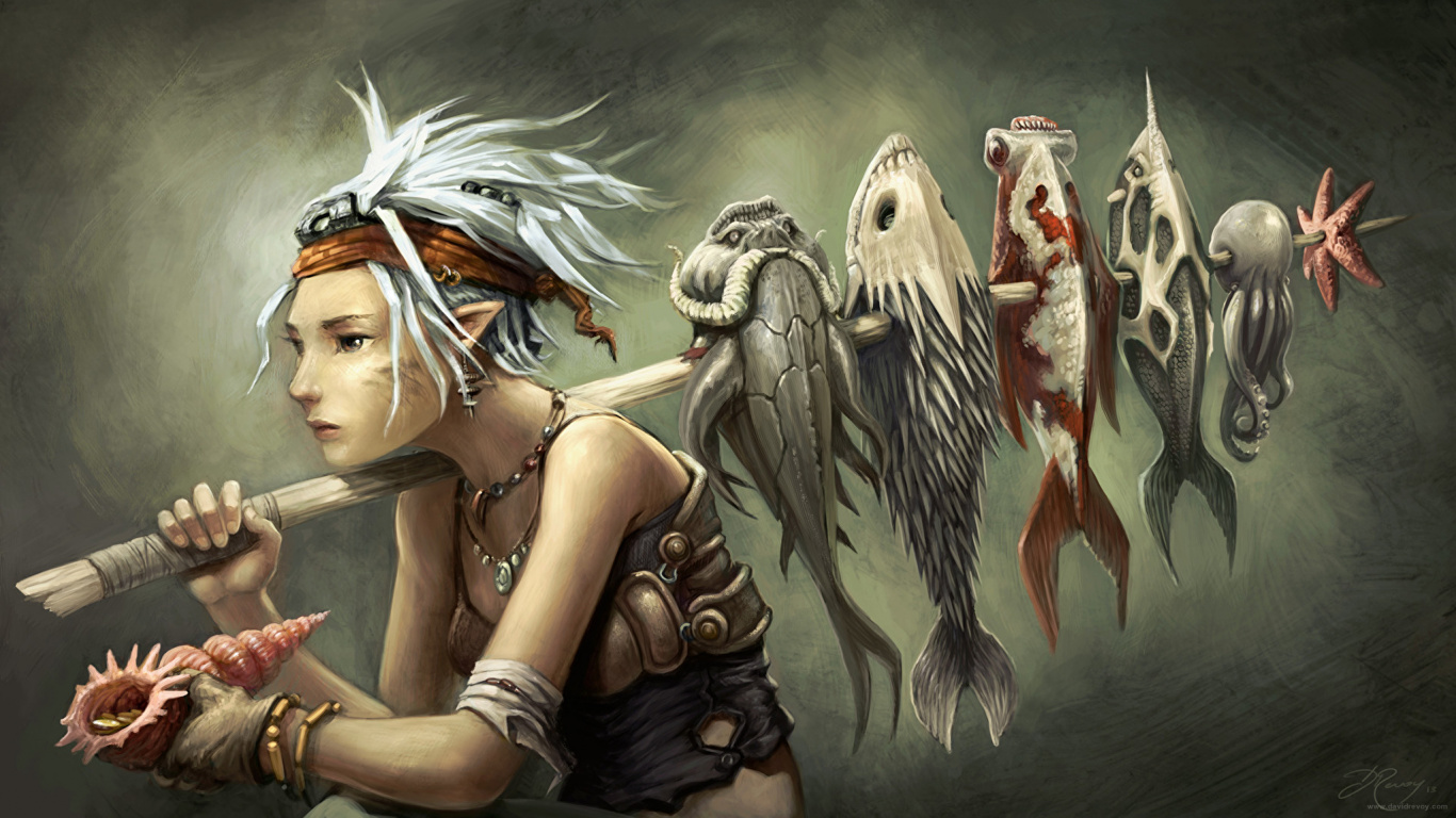 Femme en Robe Noire Avec Des Ailes Blanches Personnage Anime. Wallpaper in 1366x768 Resolution