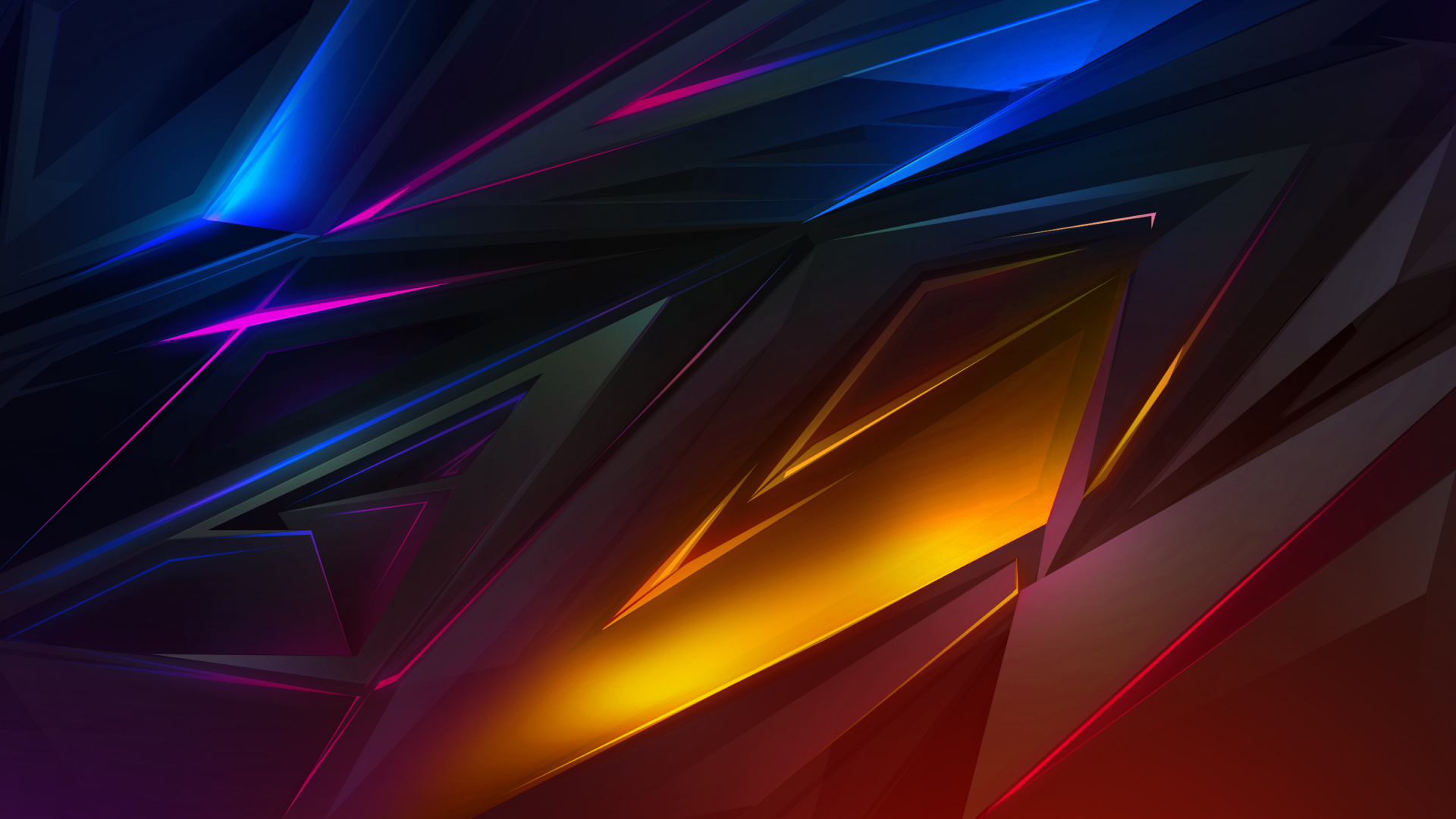 Gelbes Und Rotes Licht in Einem Dunklen Raum. Wallpaper in 1920x1080 Resolution