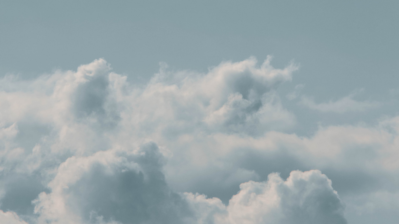 Cloud, Tageszeit, Wei, Cumulus, Blau. Wallpaper in 1366x768 Resolution