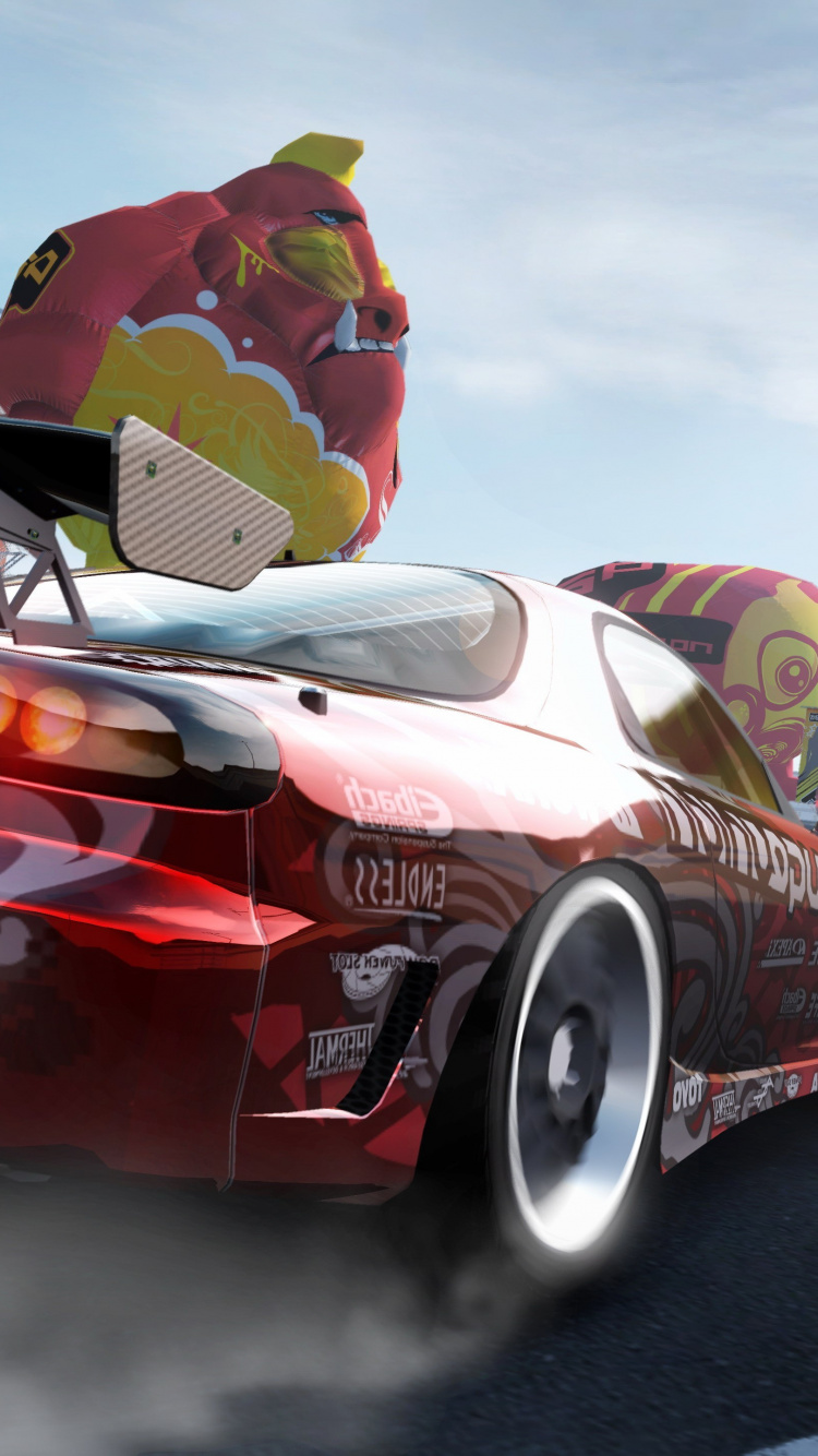 Red Ferrari f 1 on Race Track. Wallpaper in 750x1334 Resolution