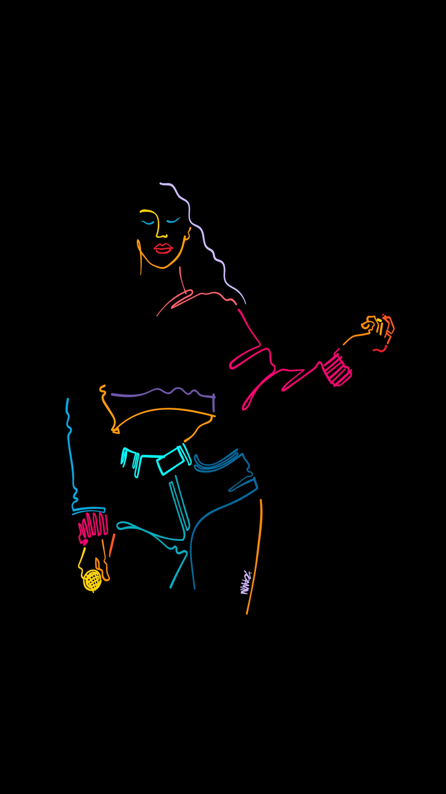 Artes Visuales, Diseño Gráfico, Dibujo, Manga, el Cartel Electrónico. Wallpaper in 1440x2560 Resolution