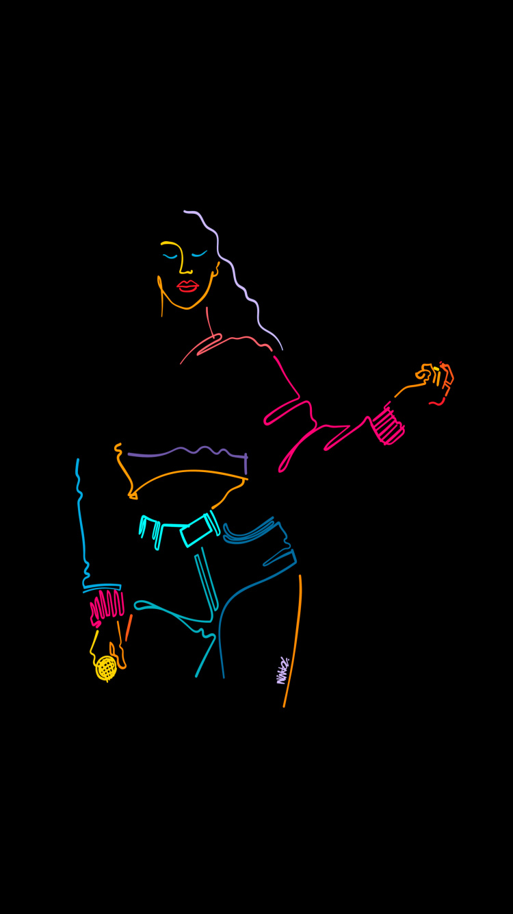 Signe au Néon, Arts Visuels, Graphisme, Dessin, Manche. Wallpaper in 750x1334 Resolution