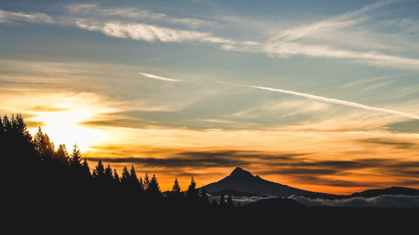 Fernsehen, Musik, Himmel, Sonnenuntergang, Horizont. Wallpaper in 1366x768 Resolution