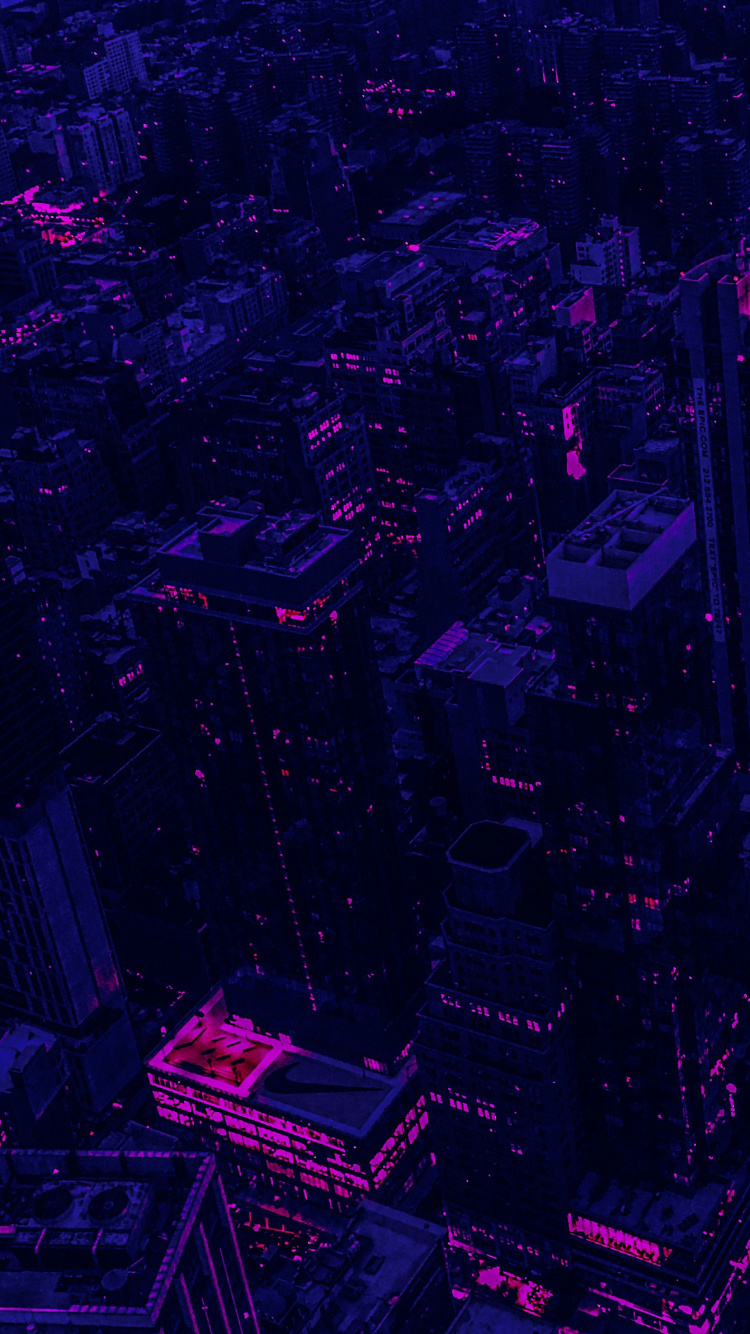 Smartphone, Morado, Entrecejo, Edificio de Gran Altura, Urbe. Wallpaper in 750x1334 Resolution