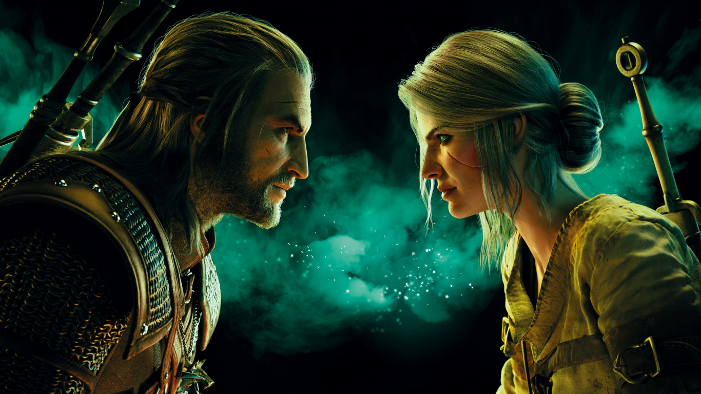 Desktop Wallpapers The Witcher 3: Wild Hunt wolf vdeo game 1366x768