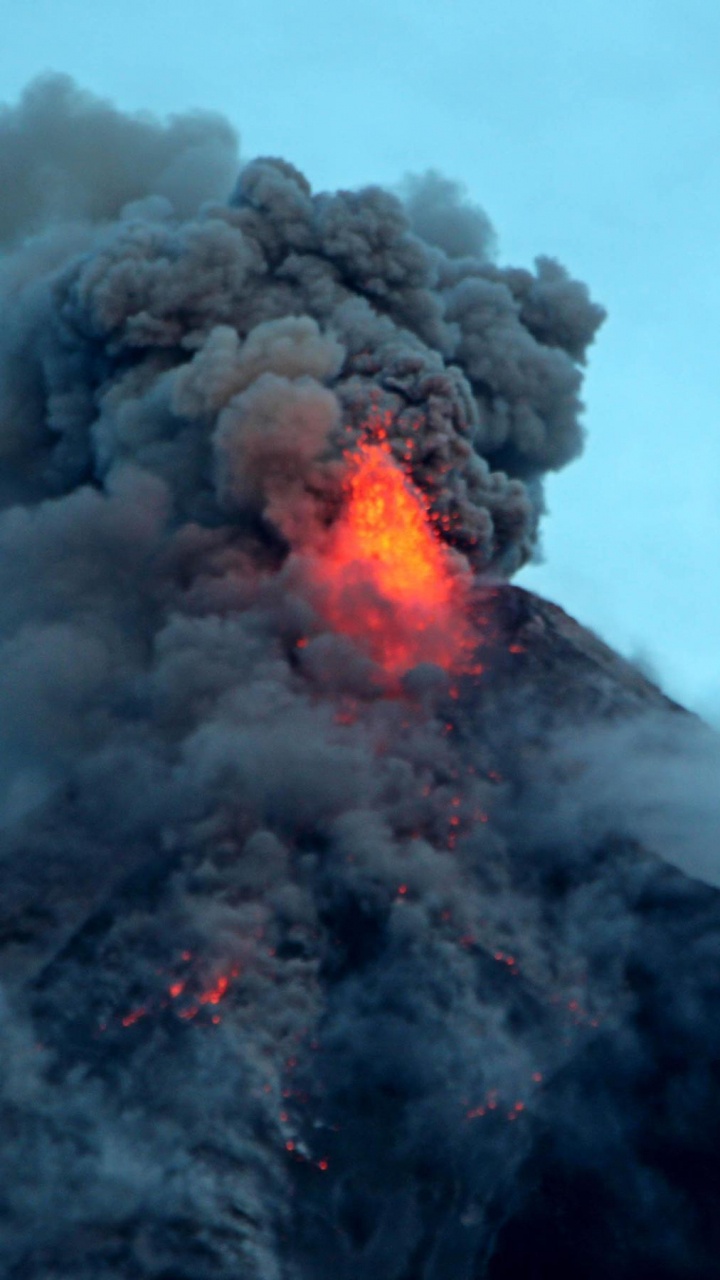 类型的火山爆发, 熔岩圆顶, 火山的地貌, 熔岩, 成层 壁纸 720x1280 允许