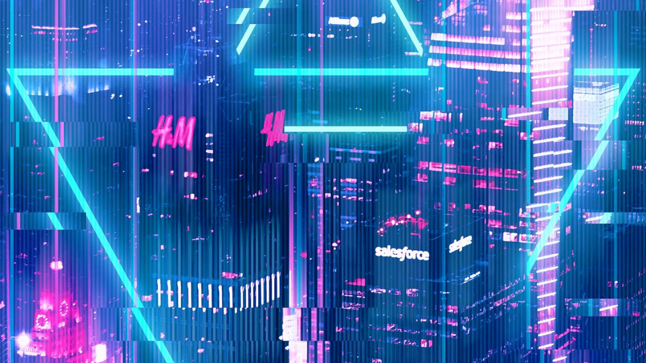 Glitch Art, Edificio, Luz, Morado, Azul. Wallpaper in 1280x720 Resolution