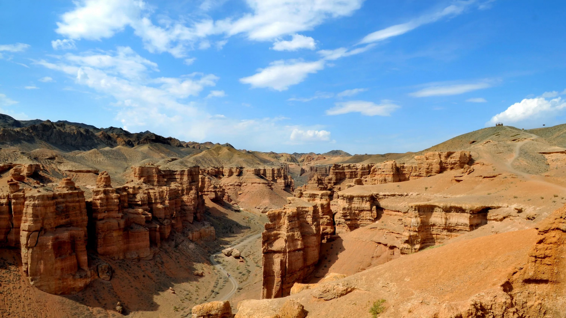 Brown Rocky Mountain Under Blue Sky During Daytime. Wallpaper in 1920x1080 Resolution