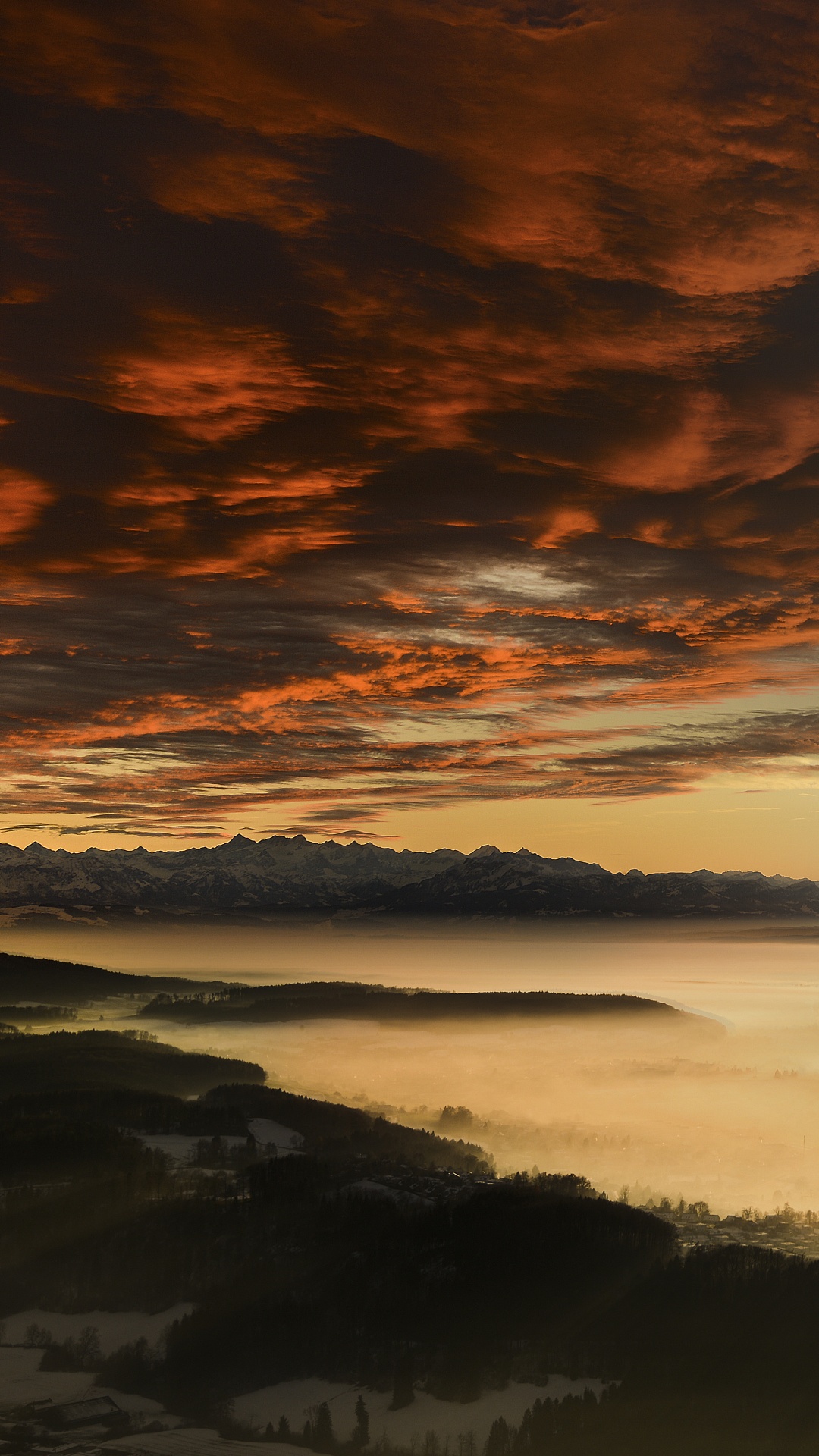 Nature, Horizon, Lever, Mer, Afterglow. Wallpaper in 1080x1920 Resolution