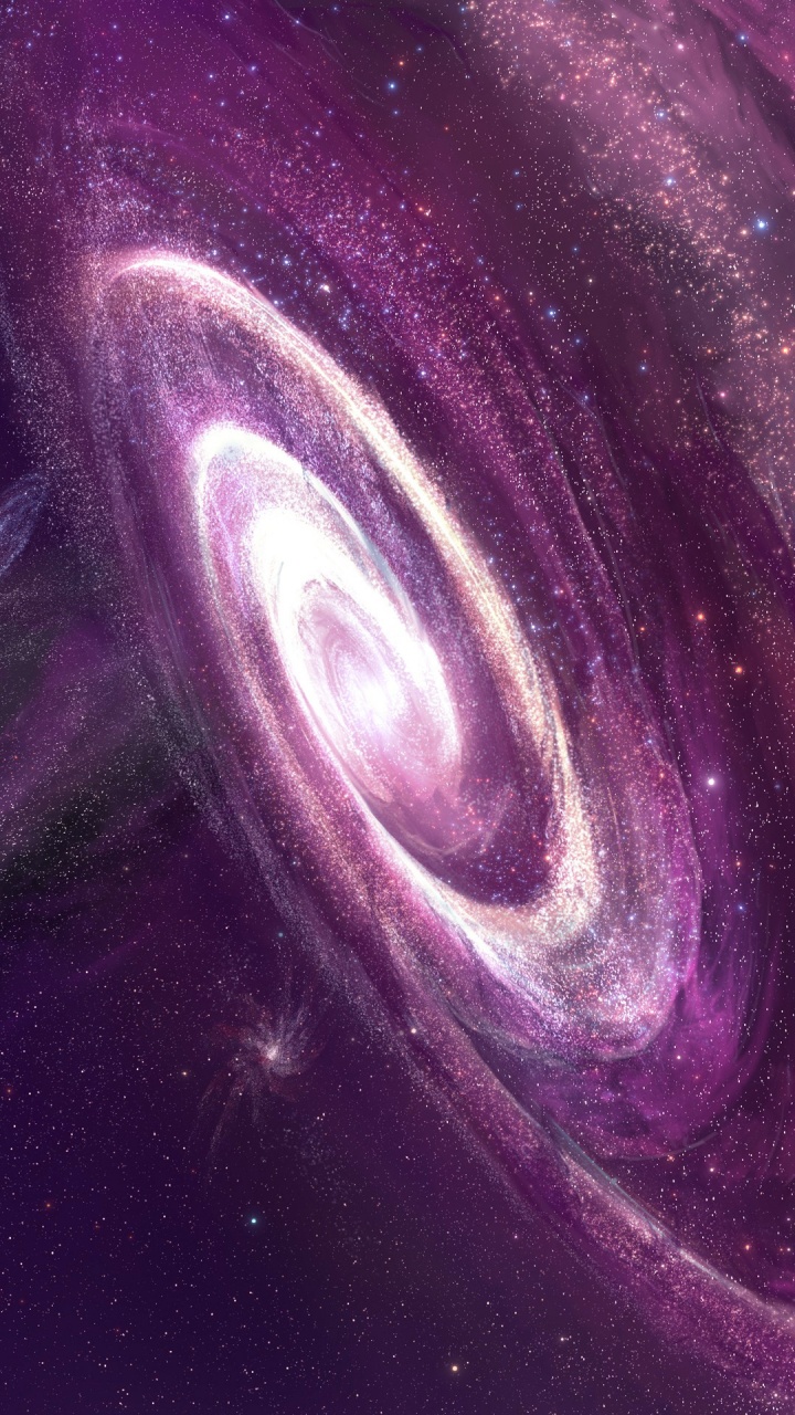 Pintura Abstracta Morada y Negra. Wallpaper in 720x1280 Resolution