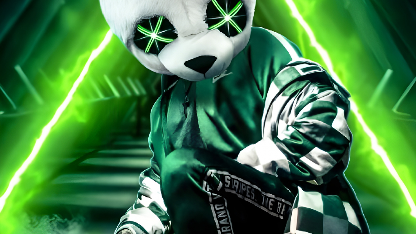 Panda Supreme, Giant Panda, Red Panda, Bears, Green. Wallpaper in 1366x768 Resolution