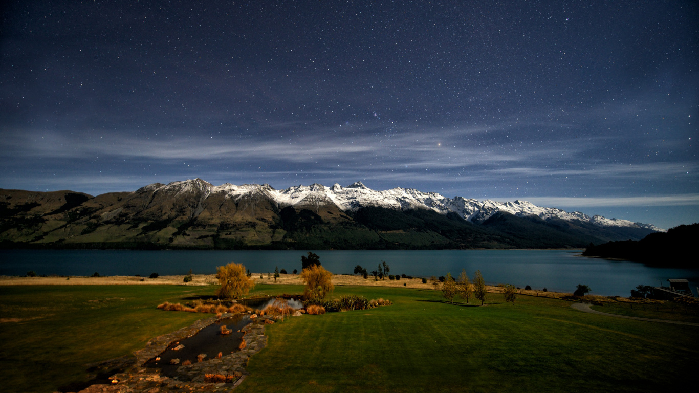 Naturaleza, Paisaje Natural, Luz, Montaña, Lago. Wallpaper in 1366x768 Resolution