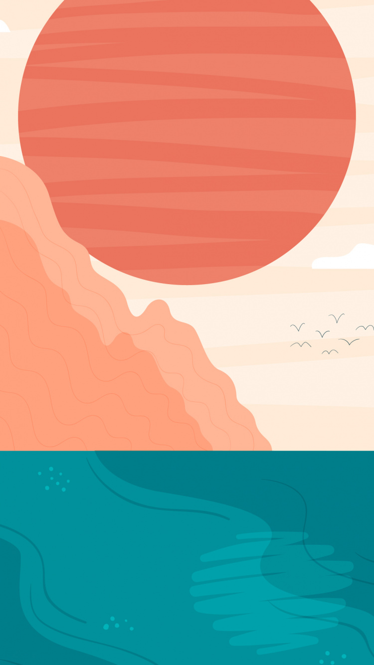 Art, Graphisme, Orange, de Teintes et de Nuances, Magenta. Wallpaper in 750x1334 Resolution