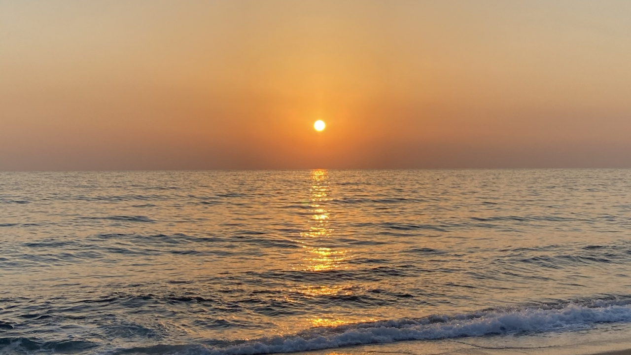 Eau, Fluide, Afterglow, Plage, Objet Astronomique. Wallpaper in 1280x720 Resolution