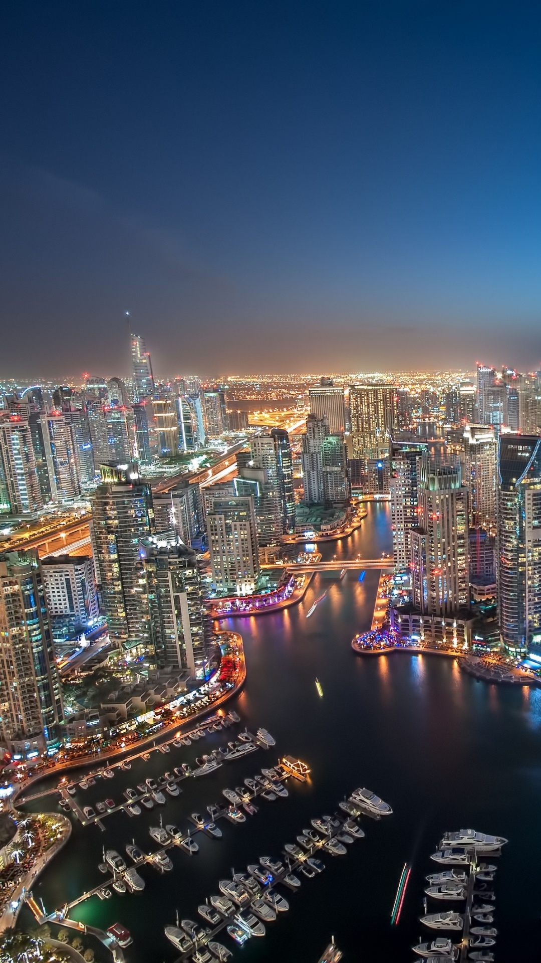 City Skyline During Night Time. Wallpaper in 1080x1920 Resolution