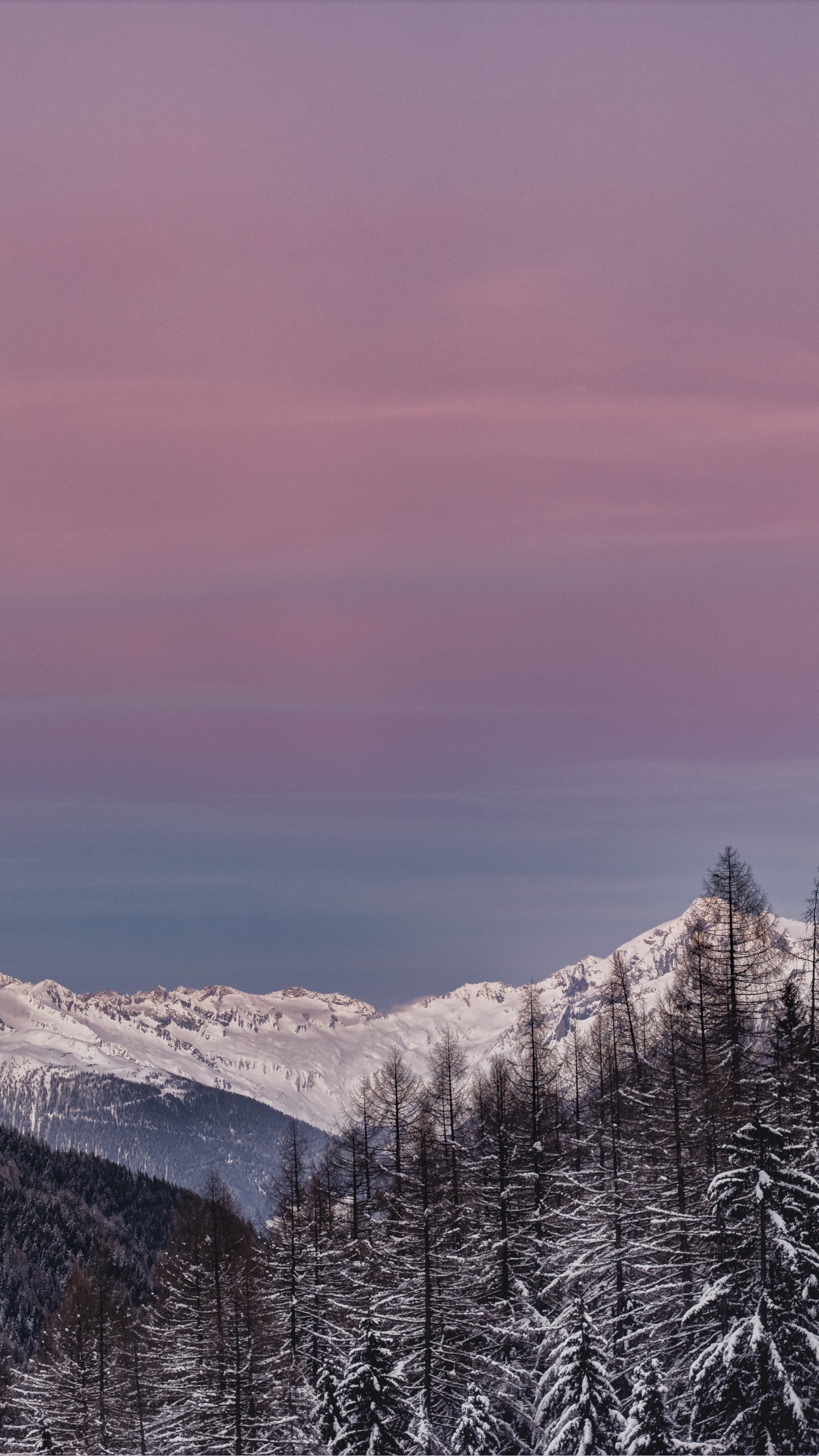 Mountainous Landforms, Mountain, Nature, Snow, Winter. Wallpaper in 1440x2560 Resolution