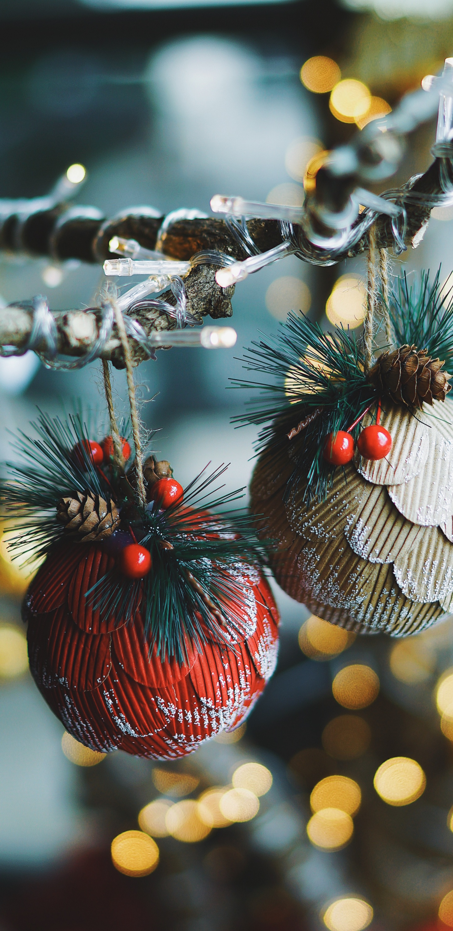 Neujahr, Weihnachten, Christmas Ornament, Baum, Verzierung. Wallpaper in 1440x2960 Resolution