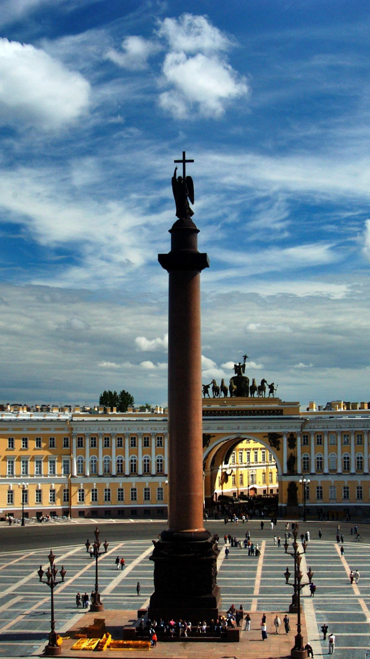 Place du Palais, Palais D'Hiver, la Place de la Ville, Bâtiment, Palais Catherine. Wallpaper in 750x1334 Resolution