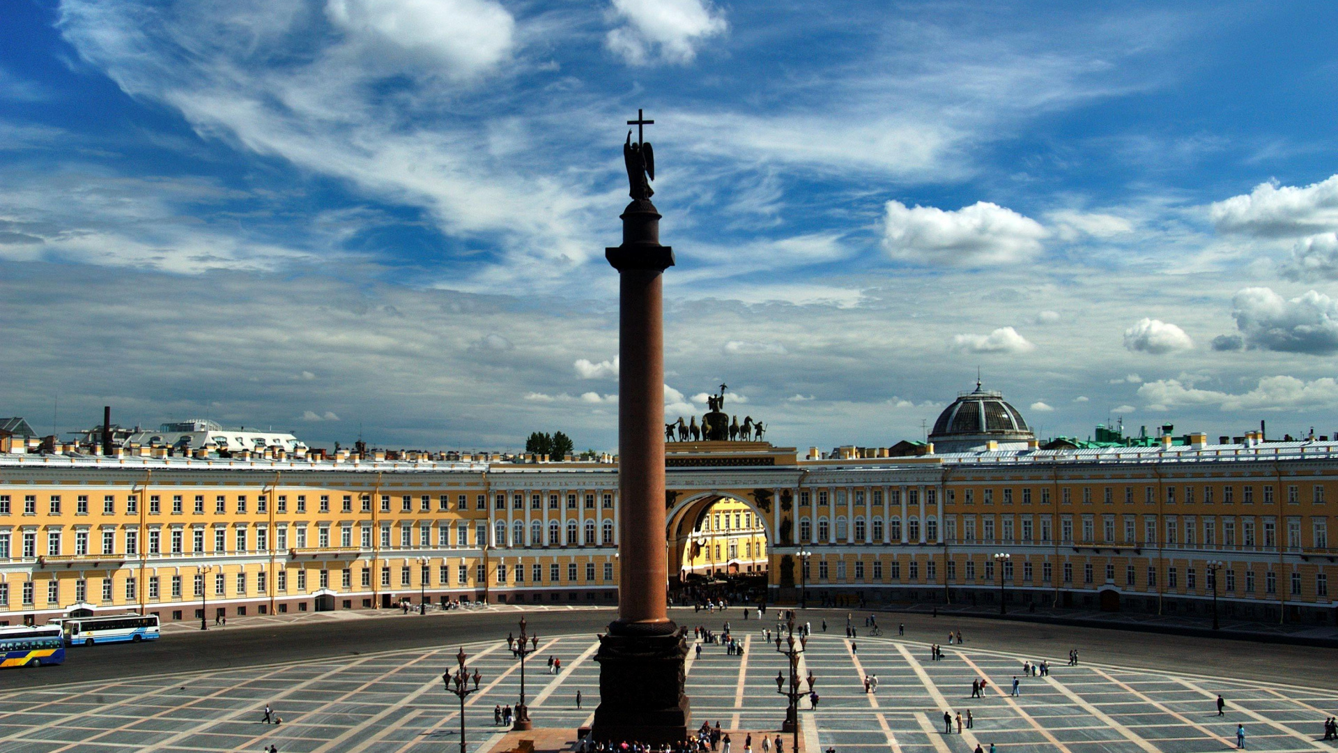 Palace Square, Winter Palace, Landmark, City, Cloud. Wallpaper in 1920x1080 Resolution