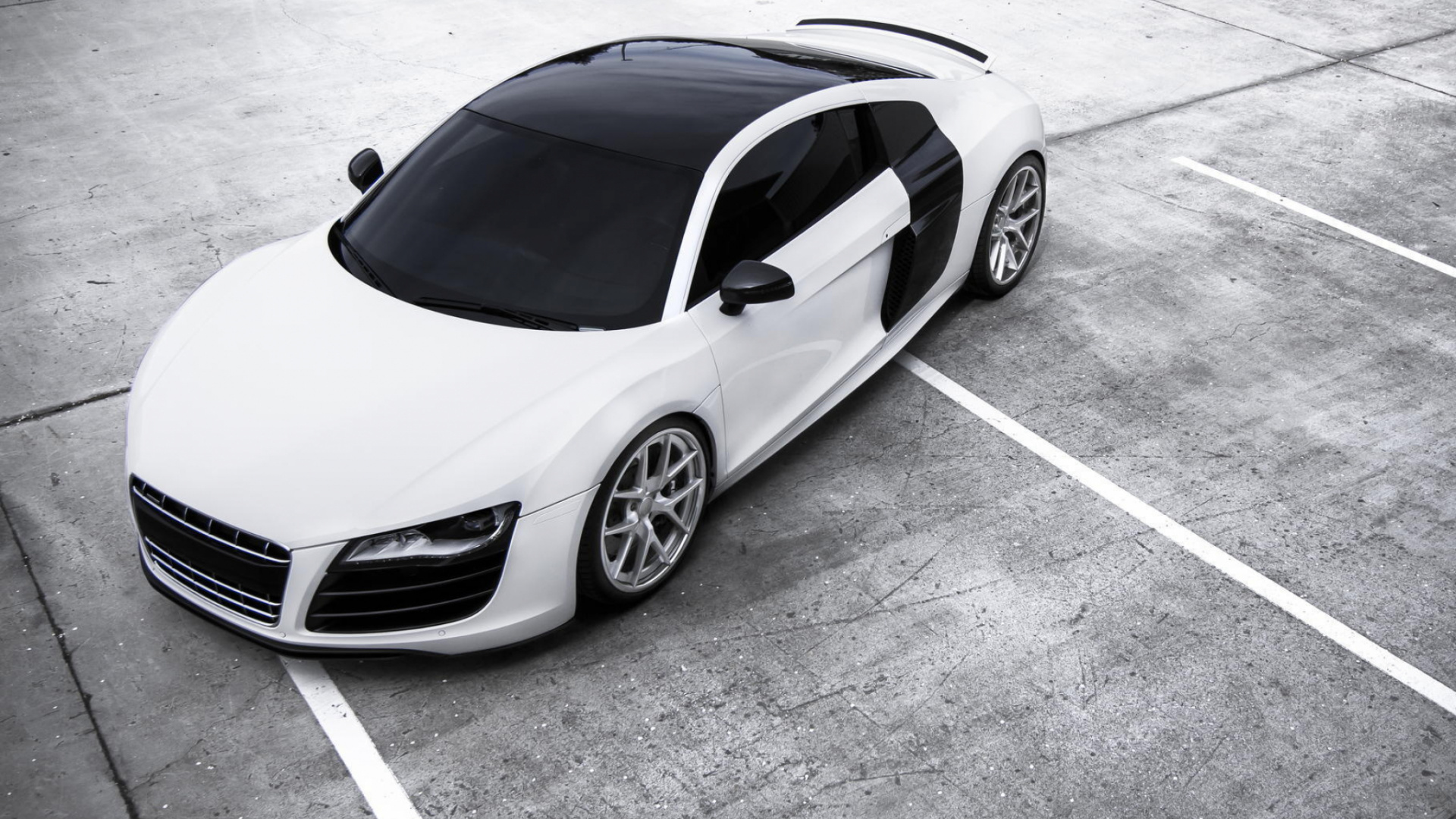 White Mercedes Benz Coupe on Gray Concrete Road. Wallpaper in 1920x1080 Resolution